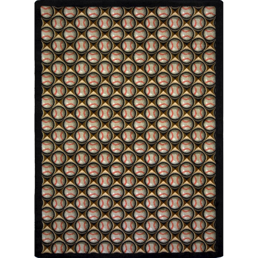 Games People Play Bases Loaded 10'9" x 13'2" Area Rug in Color Leather Glove