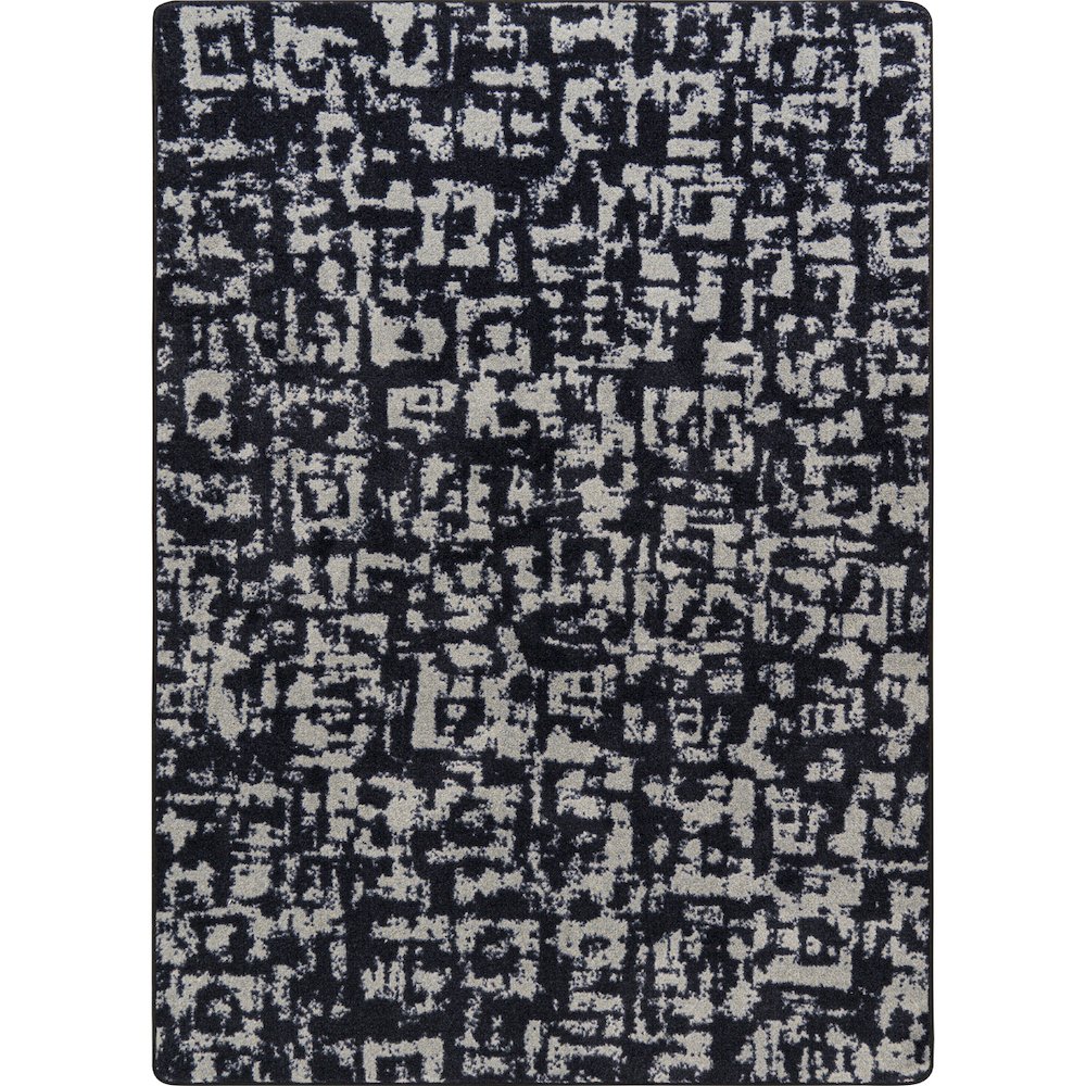WorkSpace Block Print 10'9" x 13'2" Area Rug in Color Onyx