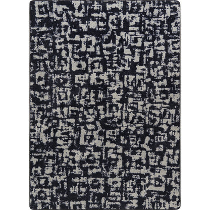 WorkSpace Block Print 10'9" x 13'2" Area Rug in Color Onyx