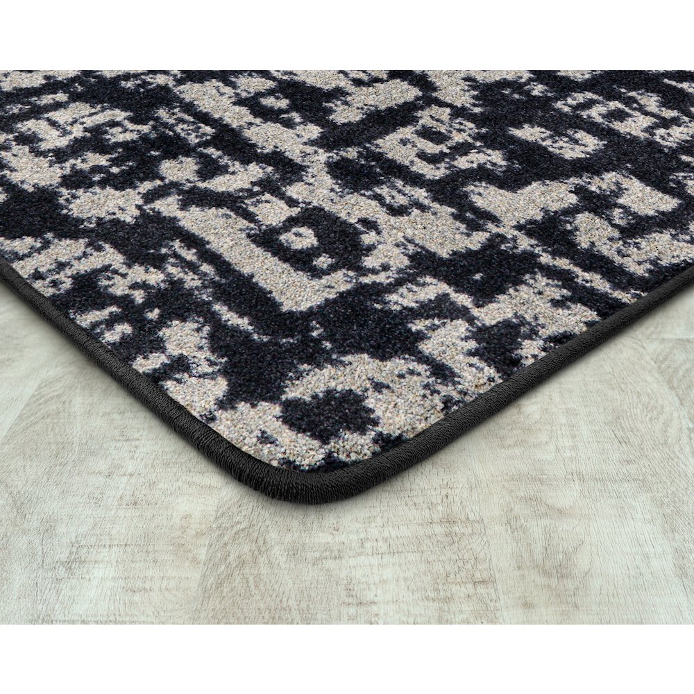 WorkSpace Block Print 10'9" x 13'2" Area Rug in Color Onyx