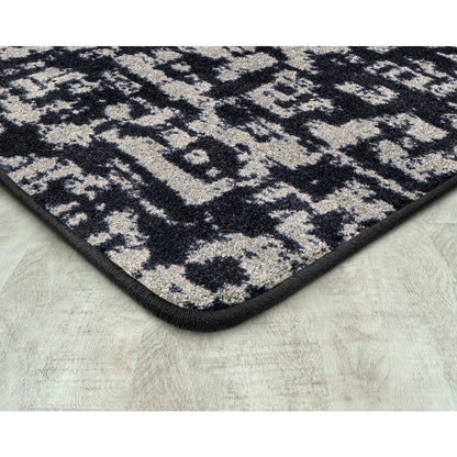 WorkSpace Block Print 10'9" x 13'2" Area Rug in Color Onyx