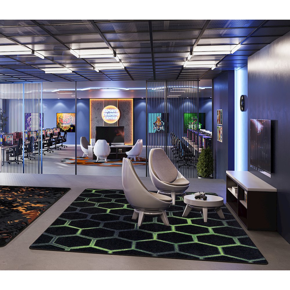 Kid Essentials Breakout 10'9" x 13'2" Area Rug in Color Emerald