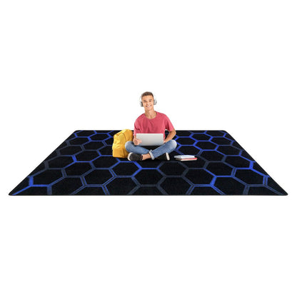 Kid Essentials Breakout 10'9" x 13'2" Area Rug in Color Sapphire