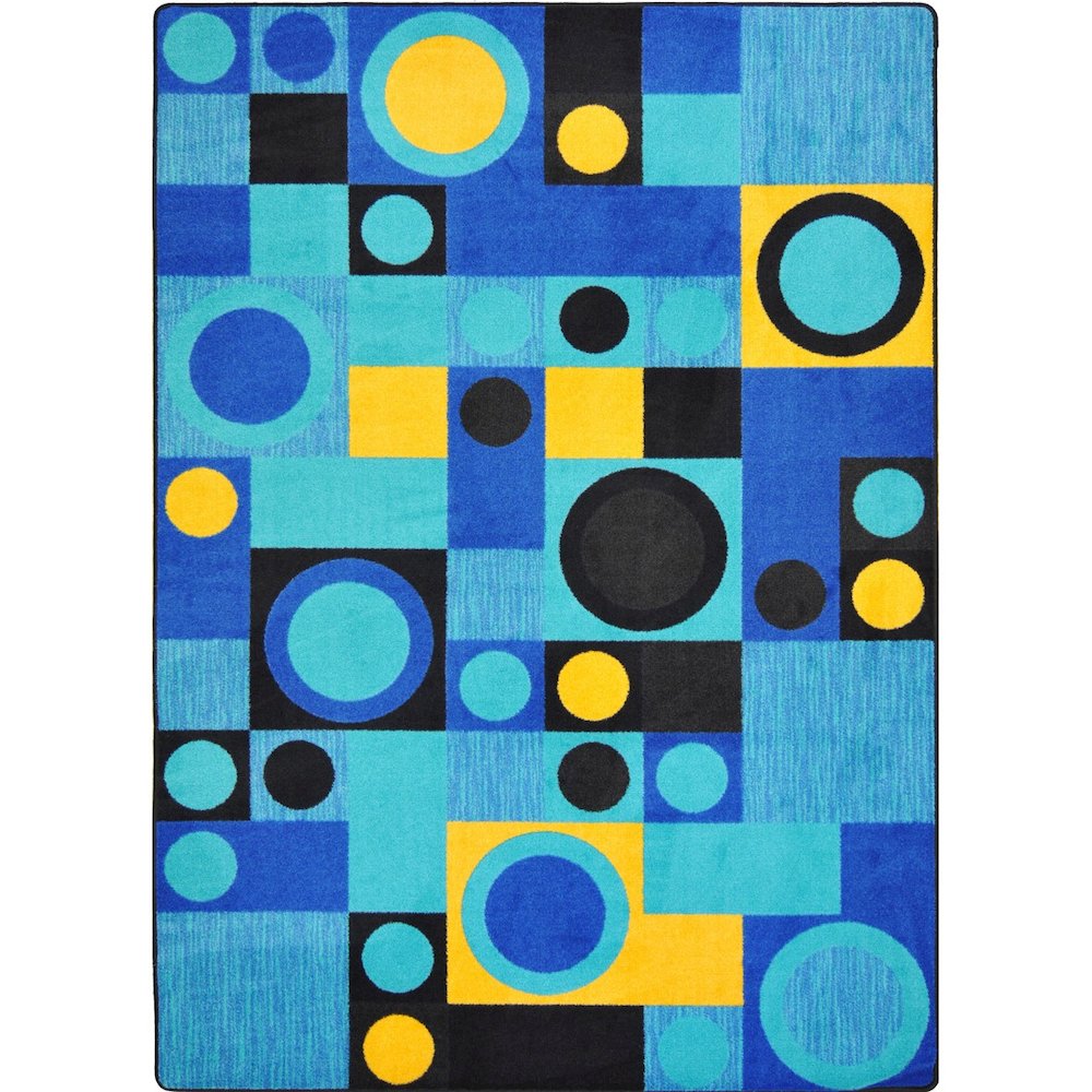 Kid Essentials City Block 10'9" x 13'2" Area Rug in Color Blue