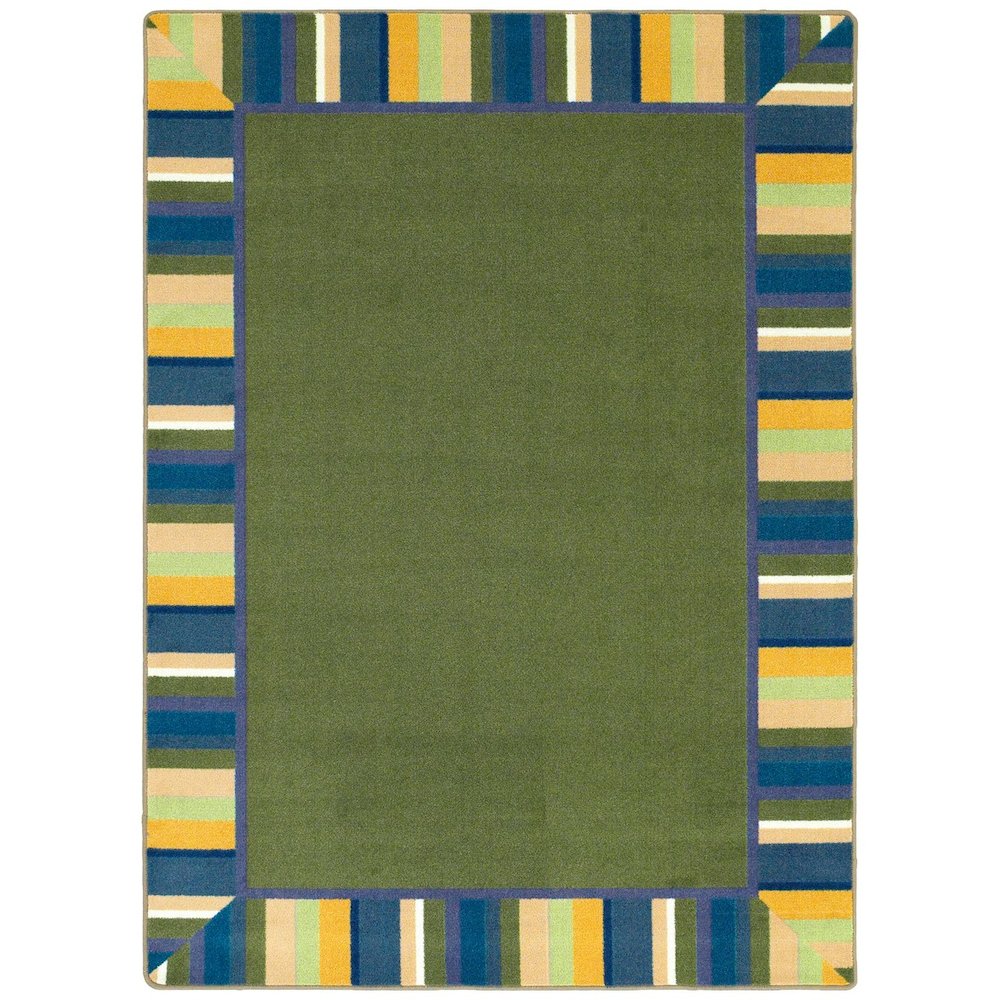 Kid Essentials Clean Green 10'9" x 13'2" Area Rug in Color Bold