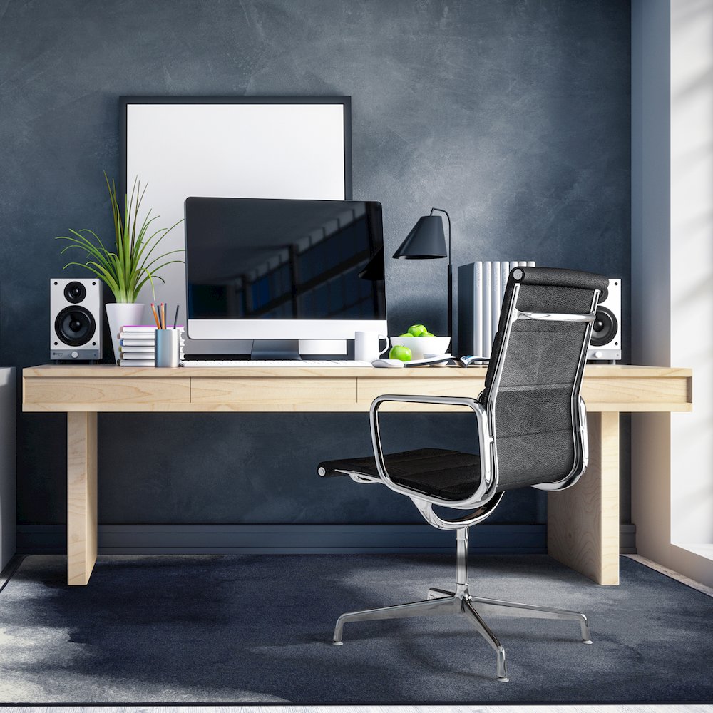 WorkSpace Deep End 10'9" x 13'2" Area Rug in Color Blue