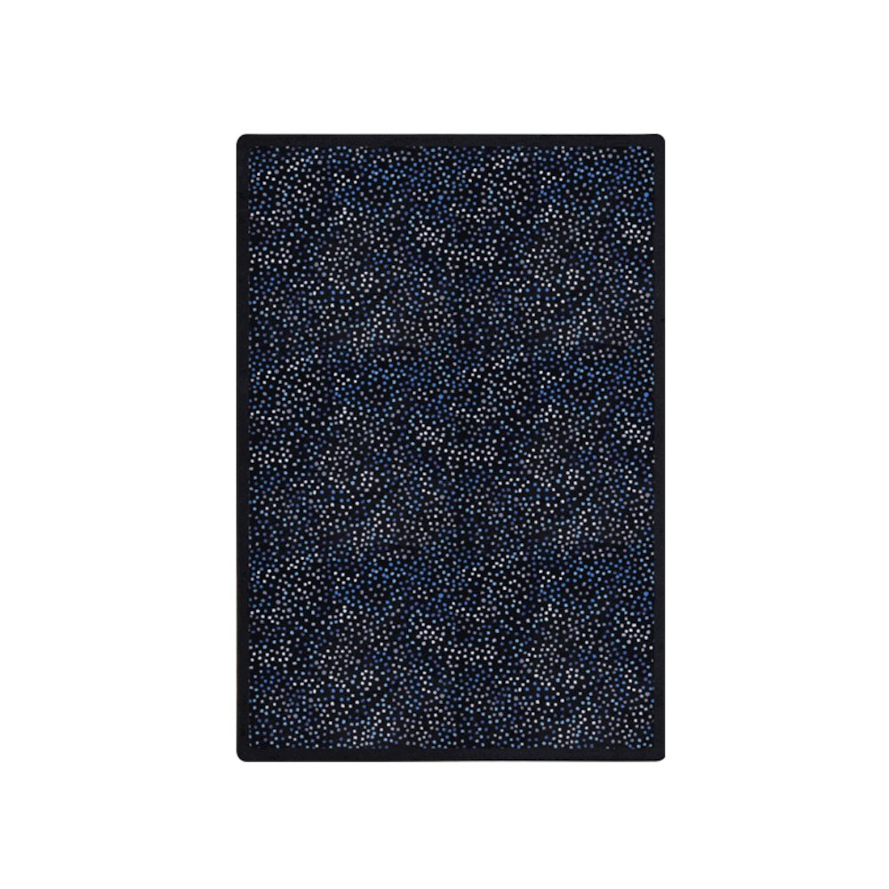 Kaleidoscope Dots Aglow 10'9" x 13'2" Area Rug in Color Silver