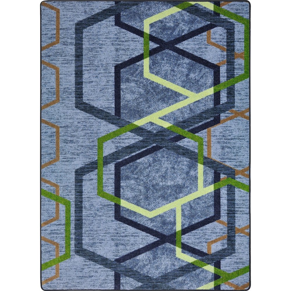 First Take Double Helix 10'9" x 13'2" Area Rug in Color Emerald