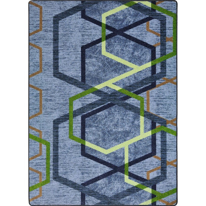 First Take Double Helix 10'9" x 13'2" Area Rug in Color Emerald