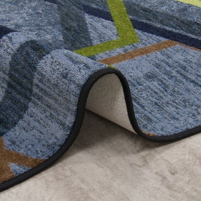 First Take Double Helix 10'9" x 13'2" Area Rug in Color Emerald