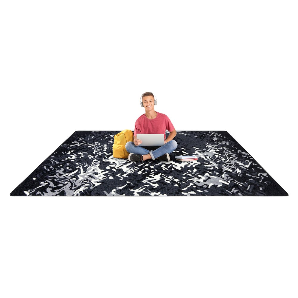 Kid Essentials Eruption 10'9" x 13'2" Area Rug in Color Arctic