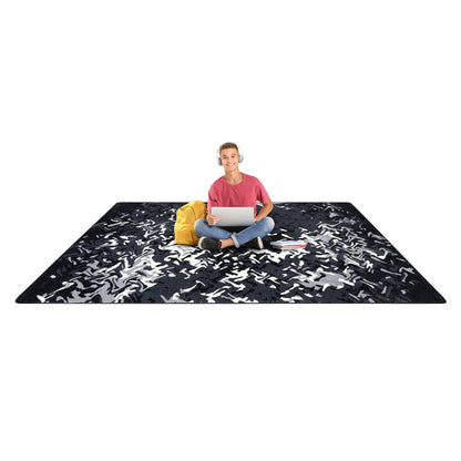 Kid Essentials Eruption 10'9" x 13'2" Area Rug in Color Arctic