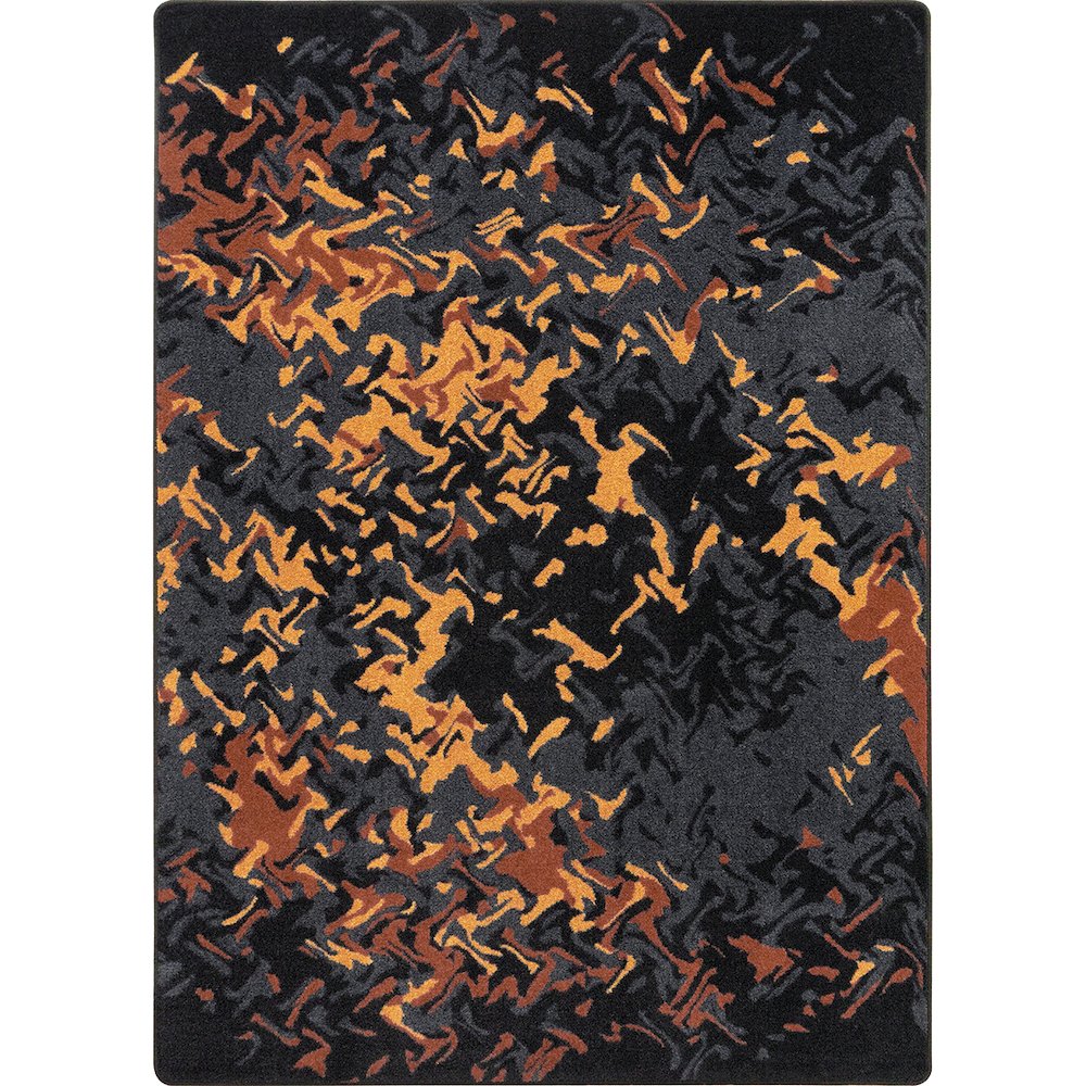 Kid Essentials Eruption 10'9" x 13'2" Area Rug in Color Tangerine