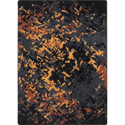 Kid Essentials Eruption 10'9" x 13'2" Area Rug in Color Tangerine