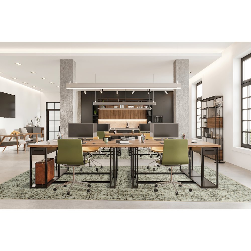 WorkSpace Etched In Stone 10'9" x 13'2" Area Rug in Color Java