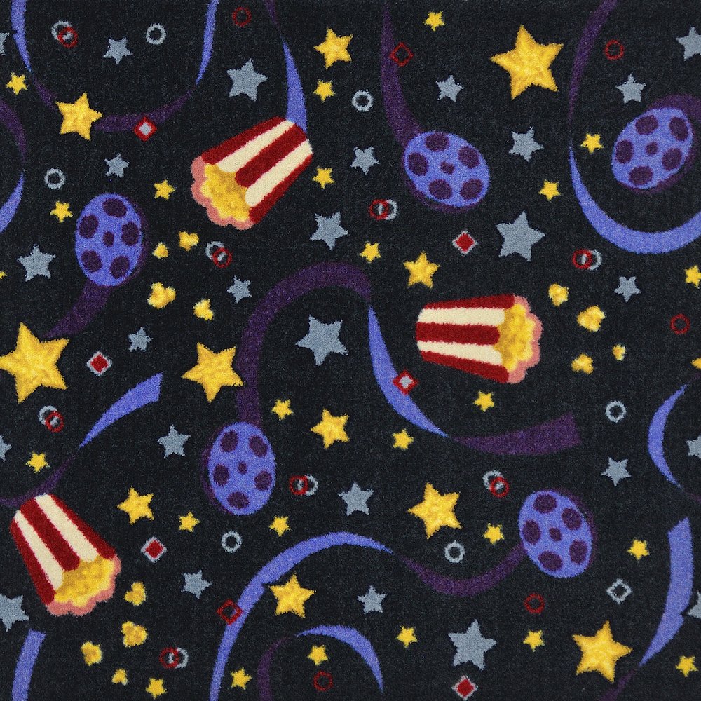 Any Day Matinee Feature Film 10'9" x 13'2" Area Rug in Color Charcoal