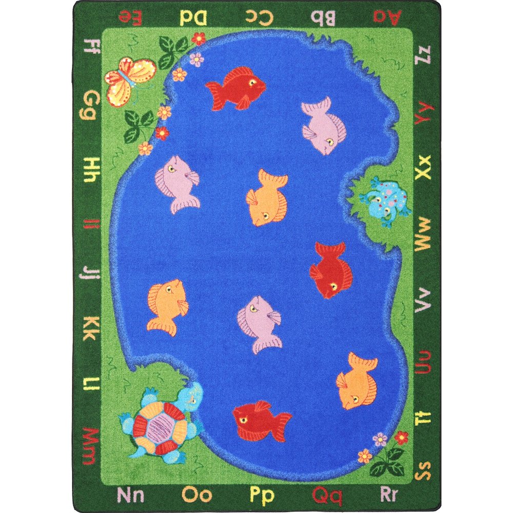 Kid Essentials Fishin' Fun 10'9" x 13'2" Area Rug in Color Multi
