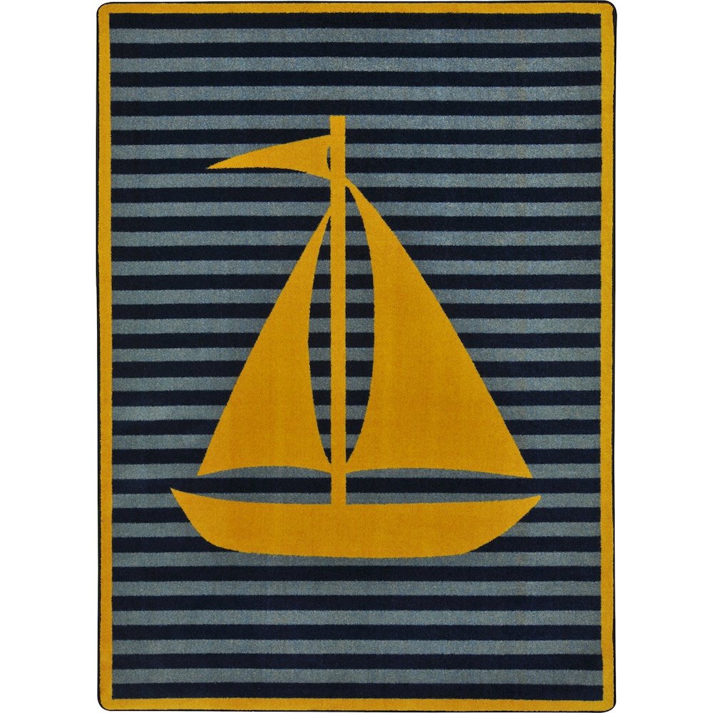 Kid Essentials Following Seas 10'9" x 13'2" Area Rug in Color Yellow