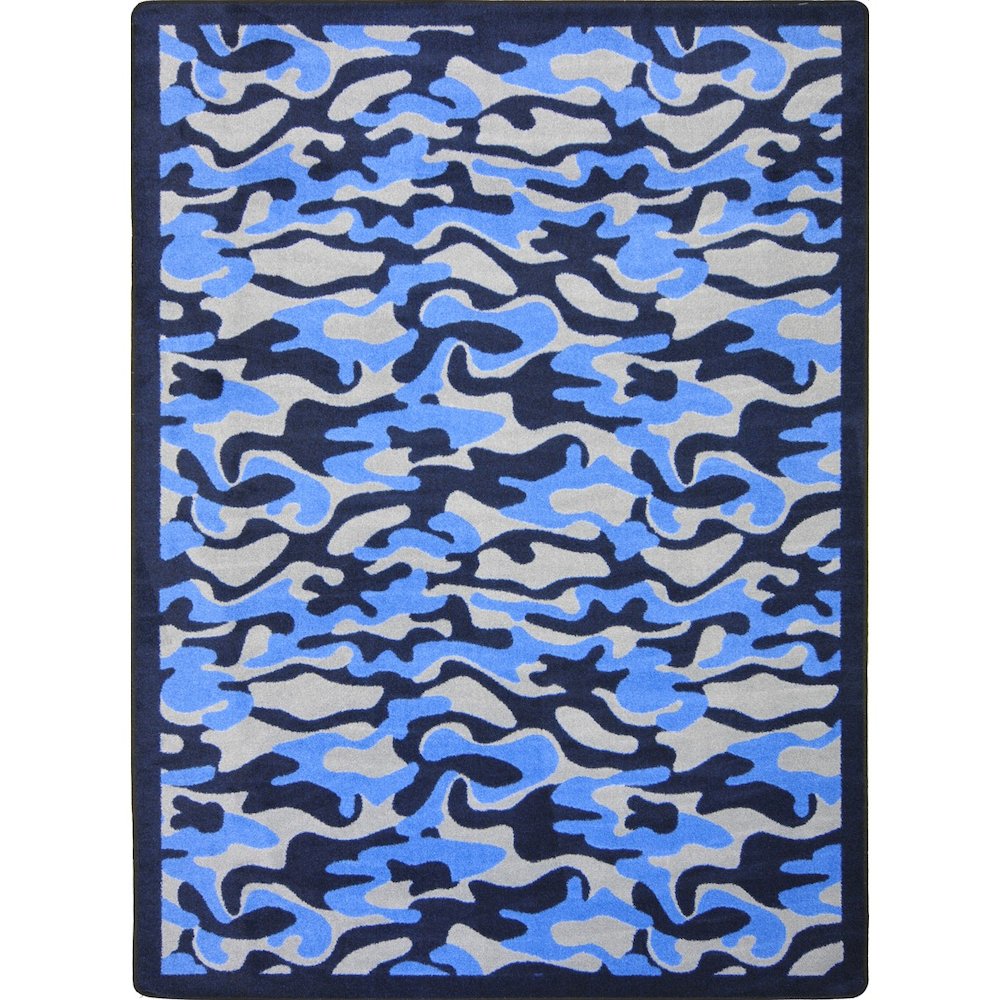 Kaleidoscope Funky Camo 10'9" x 13'2" Area Rug in Color Blue