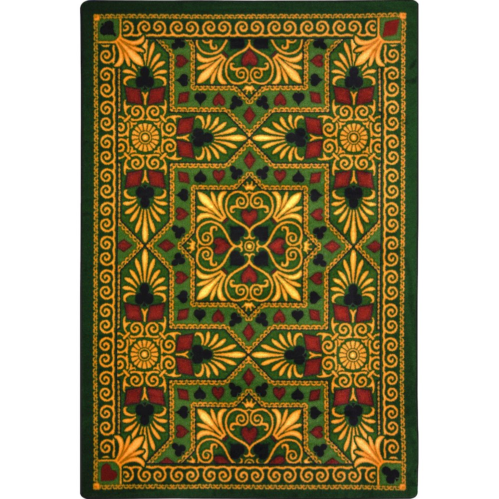 Games People Play Jackpot 10'9" x 13'2" Area Rug in Color Emerald