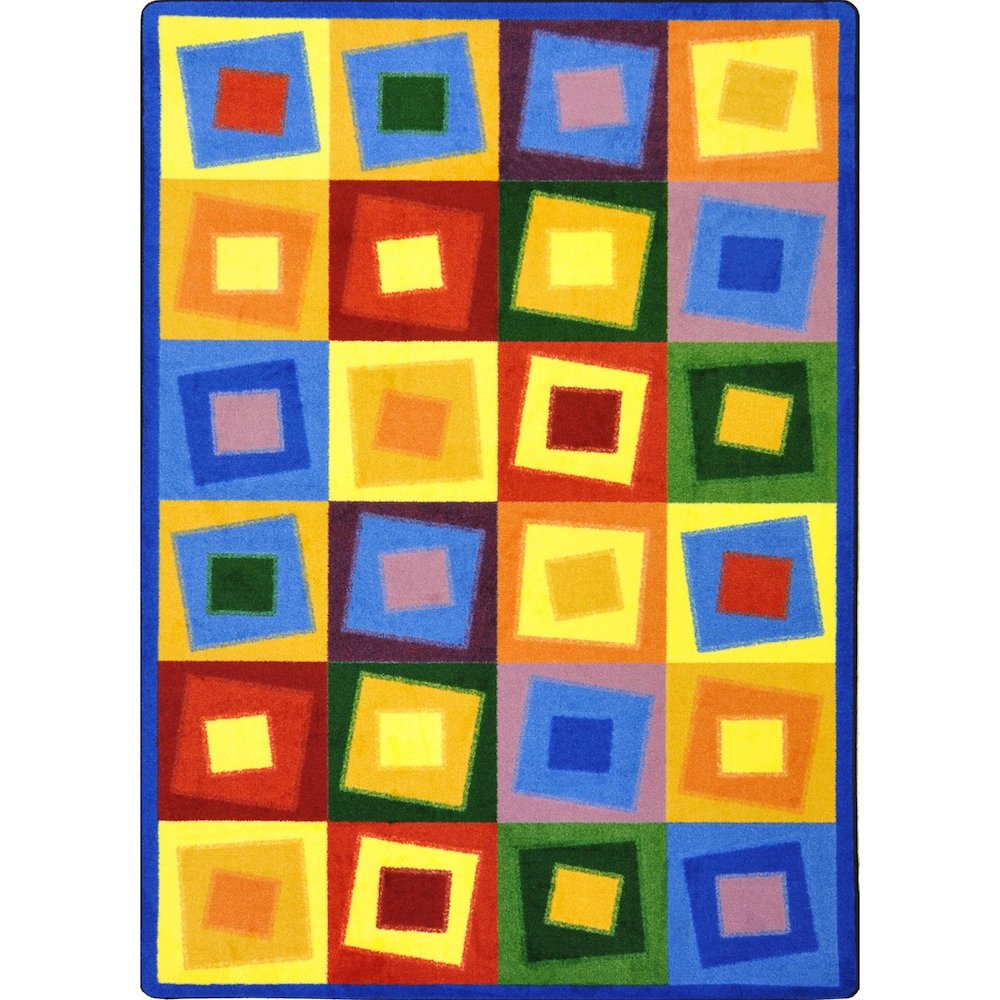 Kid Essentials Off Balance 10'9" x 13'2" Area Rug in Color Brights