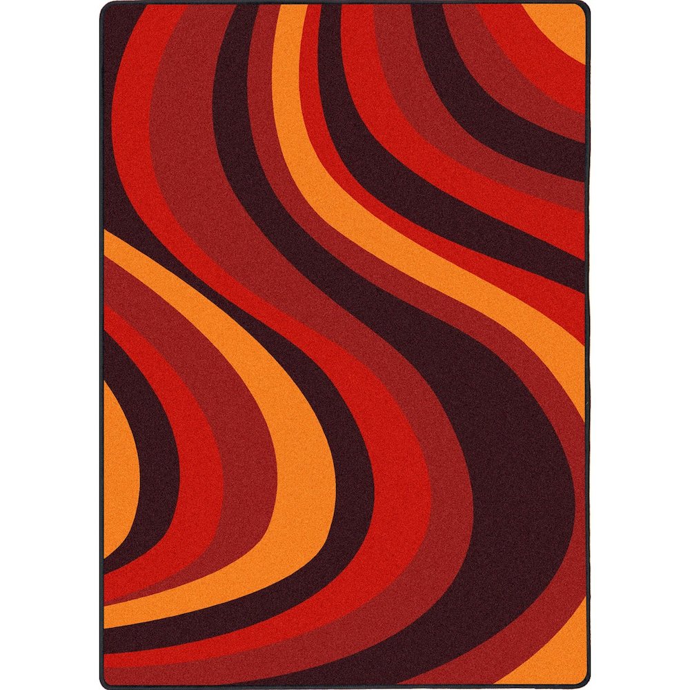 Kid Essentials On the Curve 10'9" x 13'2" Area Rug in Color Red