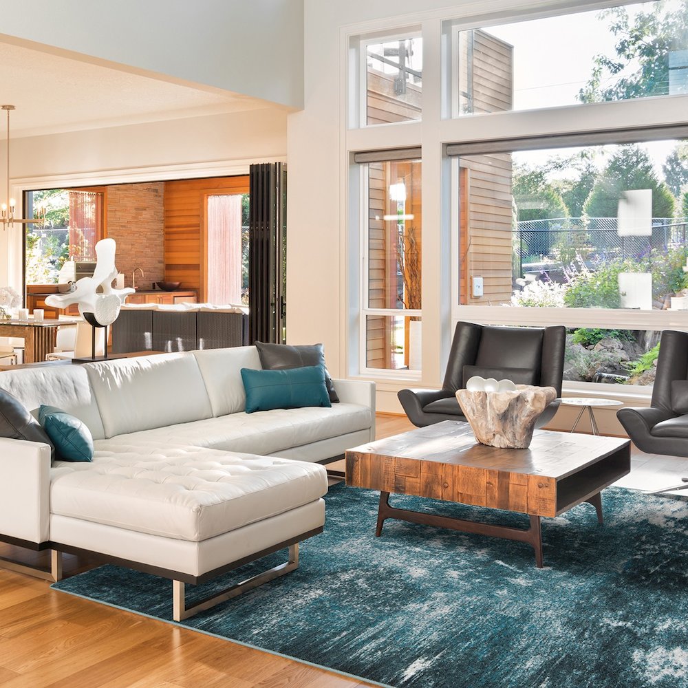 First Take On The Edge 10'9" x 13'2" Area Rug in Color Riviera