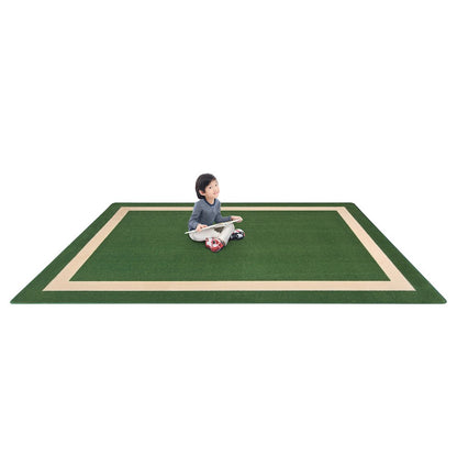 Kid Essentials Portrait 10'9" x 13'2" Area Rug in Color Greenfield
