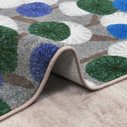 First Take Posy Grove 10'9" x 13'2" Area Rug in Color Peacock