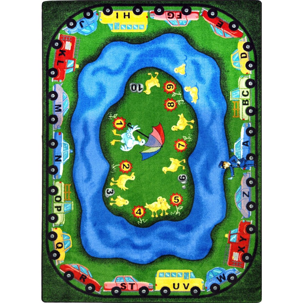 Kid Essentials Puddleducks 10'9" x 13'2" Area Rug in Color Multi