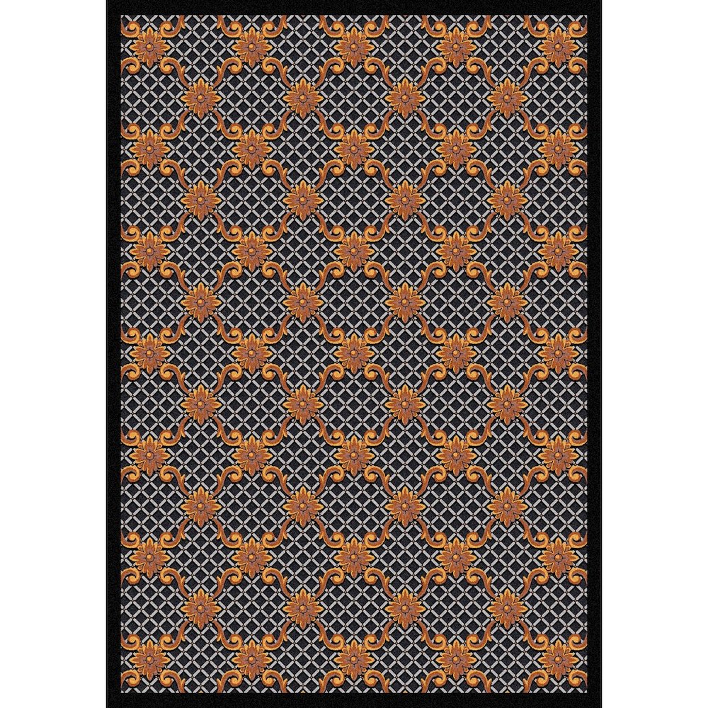Any Day Matinee Queen Anne 10'9" x 13'2" Area Rug in Color Black