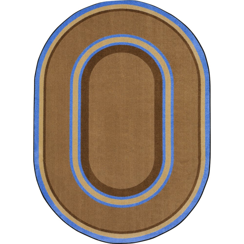 Kid Essentials Ripples 10'9" x 13'2" Oval Area Rug in Color Chocolate