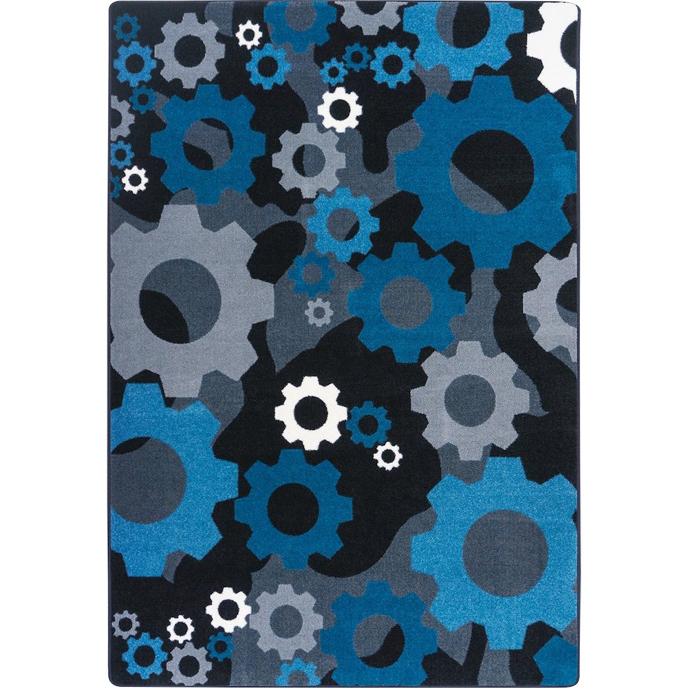 Kid Essentials Shifting Gears 10'9" x 13'2" Area Rug in Color Sapphire