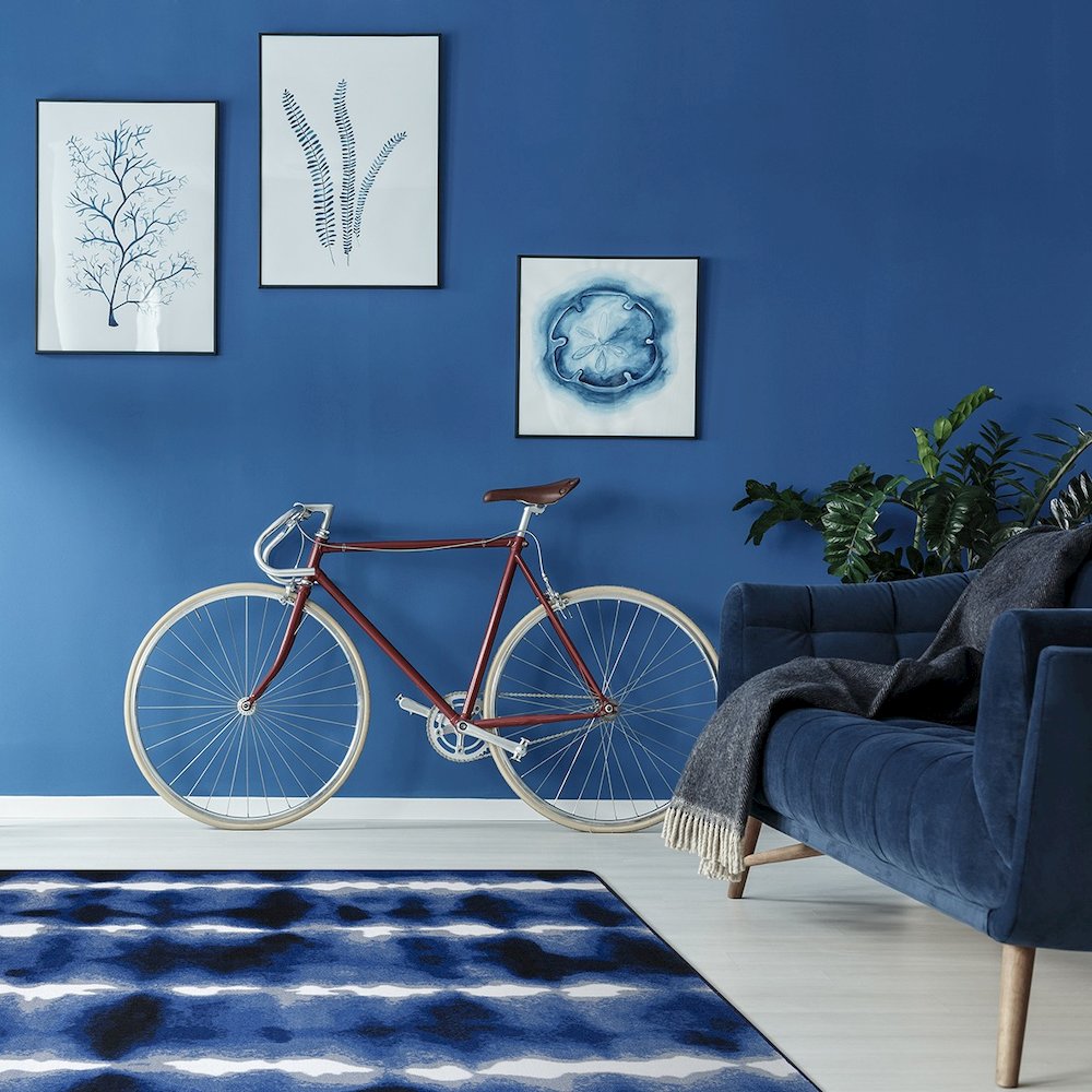 First Take Sound Off 10'9" x 13'2" Area Rug in Color Cobalt