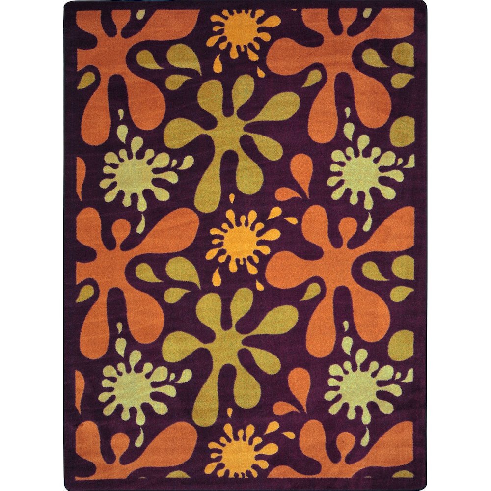 Kid Essentials Splat 10'9" x 13'2" Area Rug in Color Burgundy