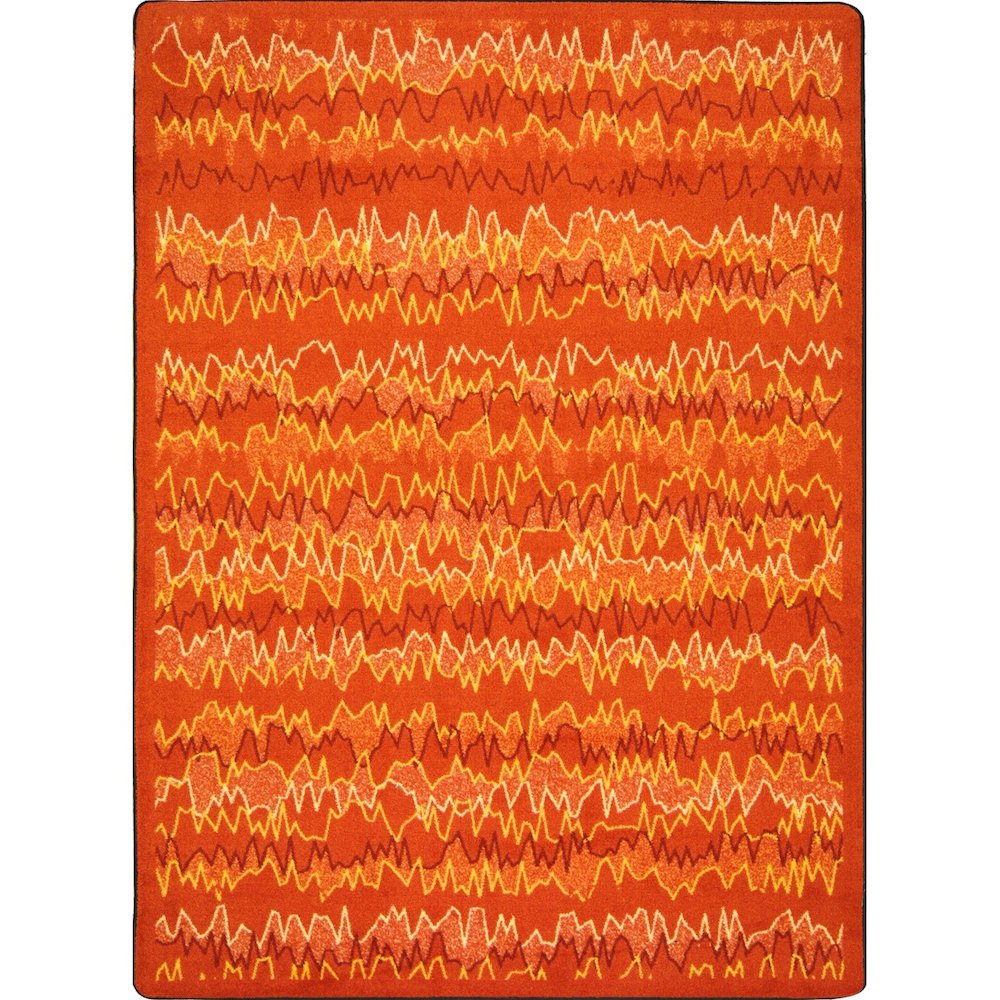 Kid Essentials Static Electricity 10'9" x 13'2" Area Rug in Color Orange