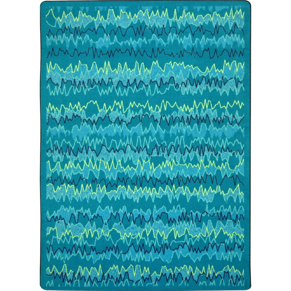 Kid Essentials Static Electricity 10'9" x 13'2" Area Rug in Color Teal