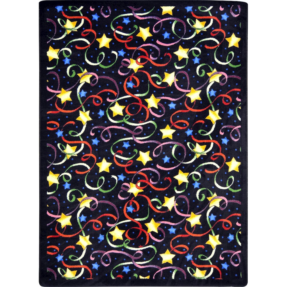 Kaleidoscope Streamers and Stars 10'9" x 13'2" Area Rug in Color Multi