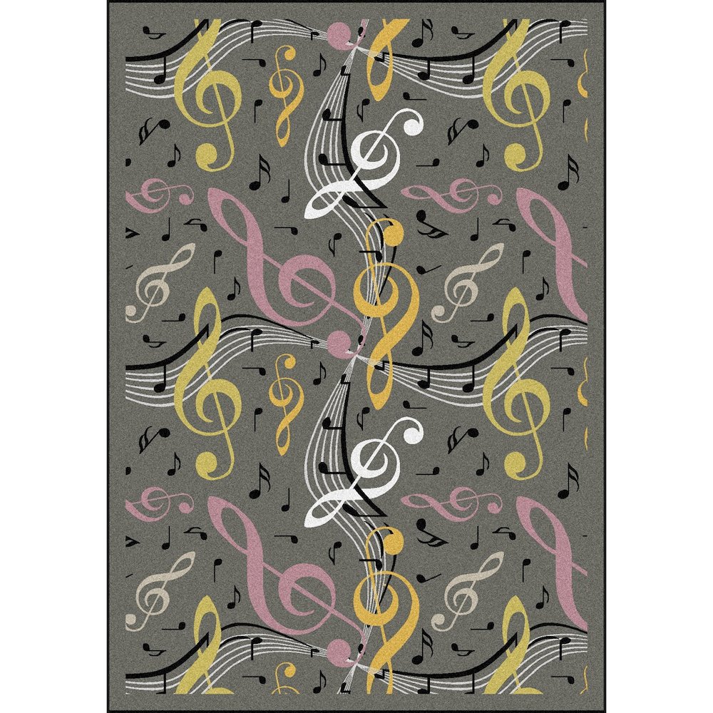 Kid Essentials Virtuoso 10'9" x 13'2" Area Rug in Color Gray