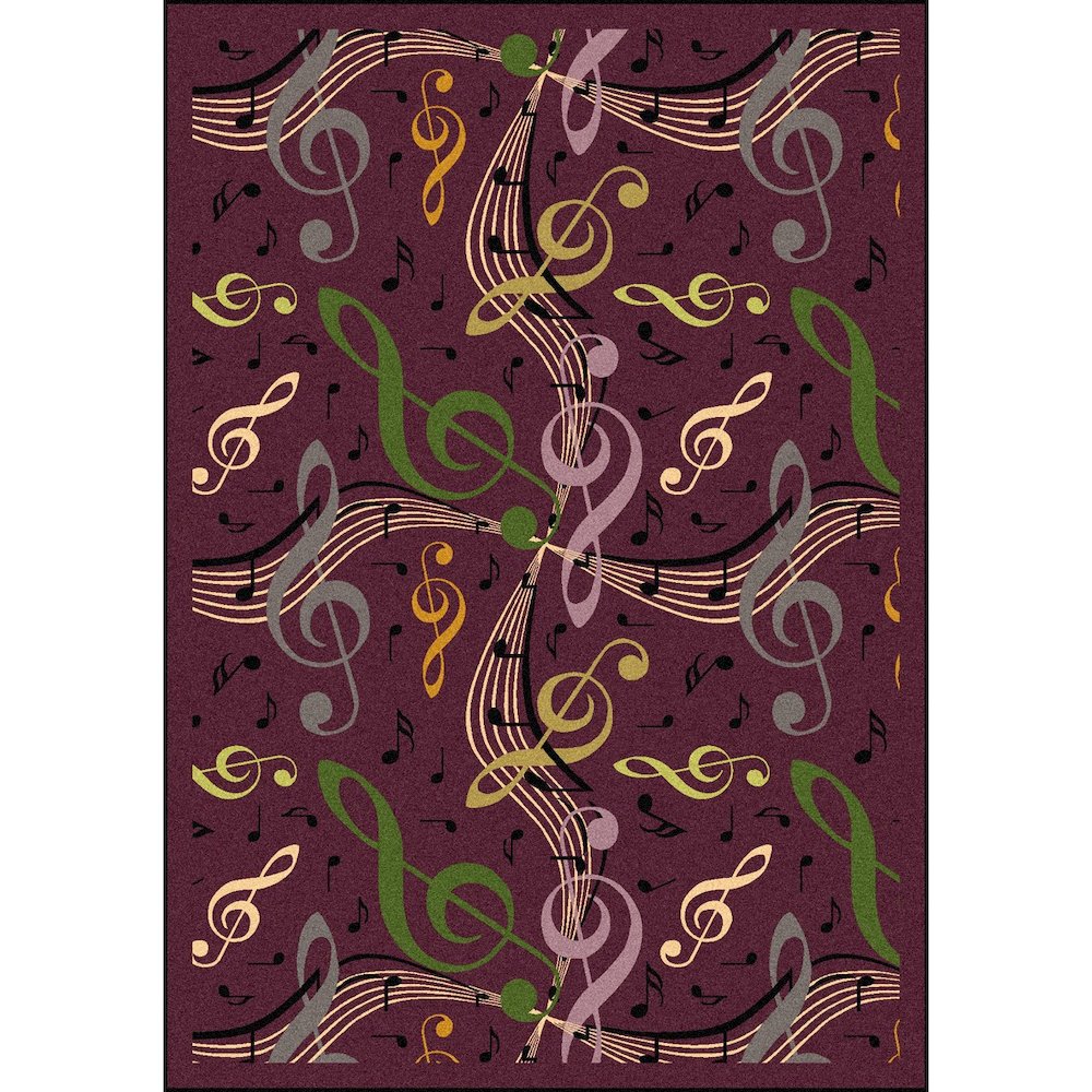 Kid Essentials Virtuoso 10'9" x 13'2" Area Rug in Color Plum