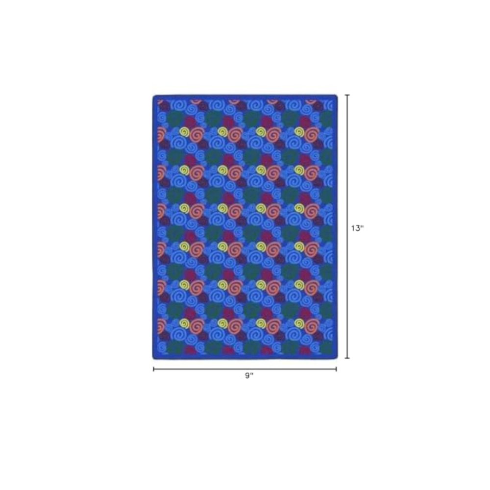 Playful Patterns Ringing 10'9" x 13'2" Area Rug in Color Multi
