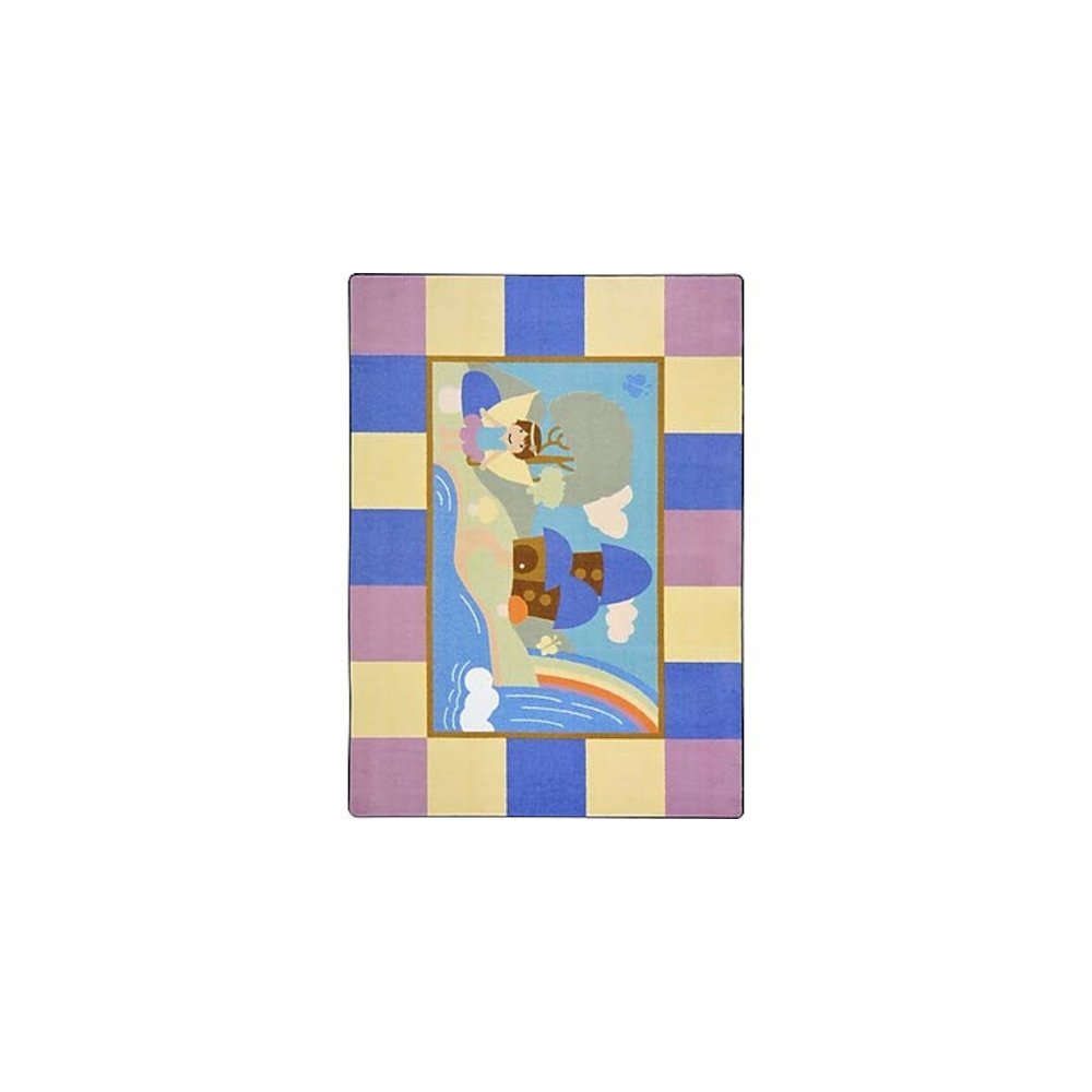 Kid Essentials Lil' Fairy 5'4" Round Area Rug in Color Multi