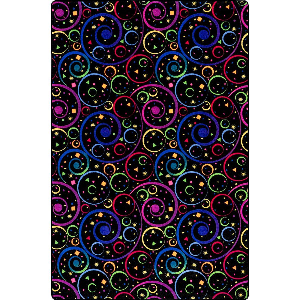 Neon Lights Fun and Games 12' x 7'6" Area Rug in Color Fluorescent
