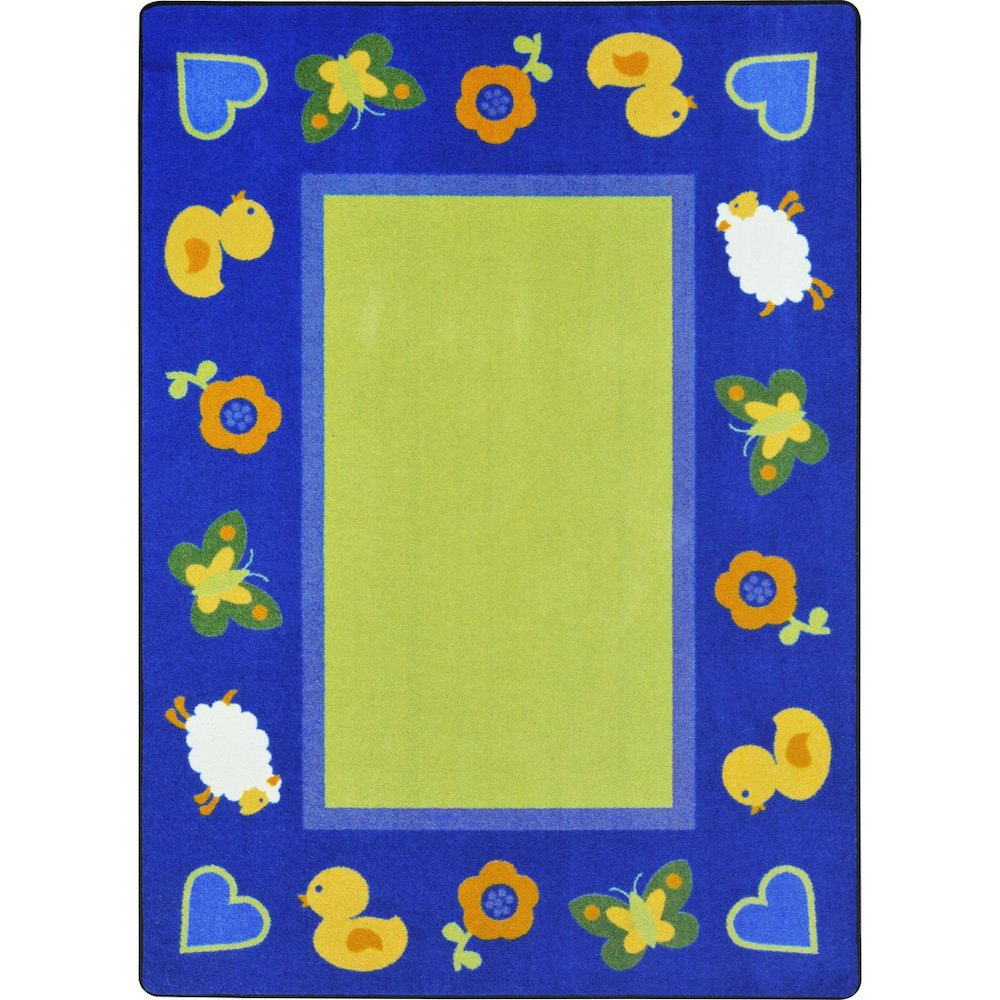 Kid Essentials Nature's First Signs 7'8" x 10'9" Oval Area Rug in Color Multi