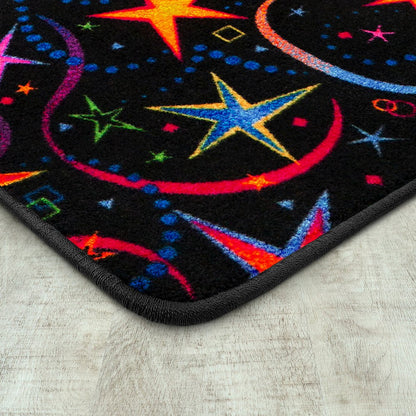 Neon Lights Have A Blast 12' x 15' Area Rug in Color Fluorescent
