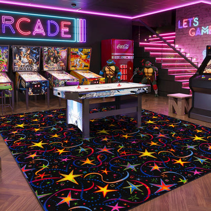 Neon Lights Have A Blast 12' x 15' Area Rug in Color Fluorescent
