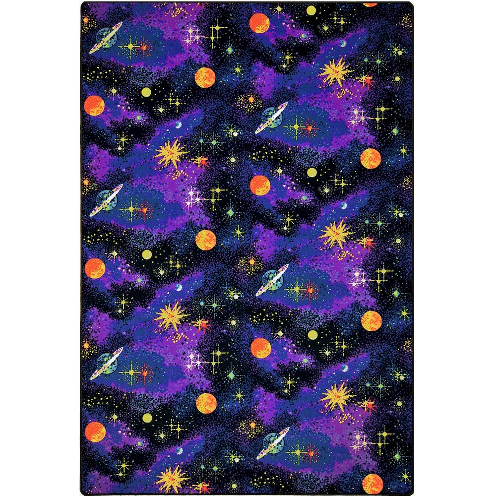 Neon Lights Space Explorer 12' x 15' Area Rug in Color Fluorescent