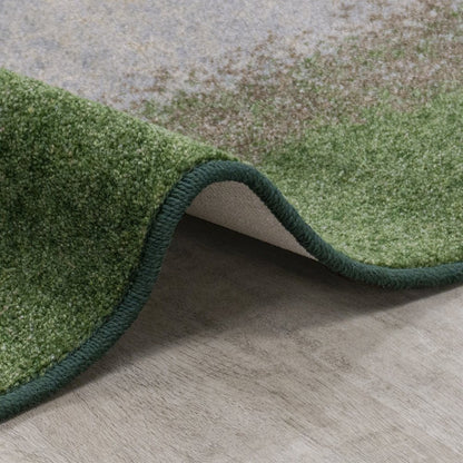 Kid Essentials Urban Edges 10'9" x 13'2" Oval Area Rug in Color Meadow