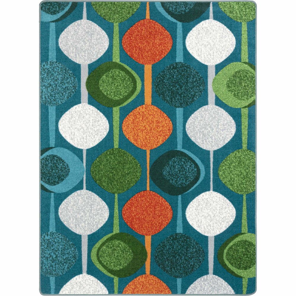 Kid Essentials String Along 5'4" x 7'8" Area Rug in Color Citrus