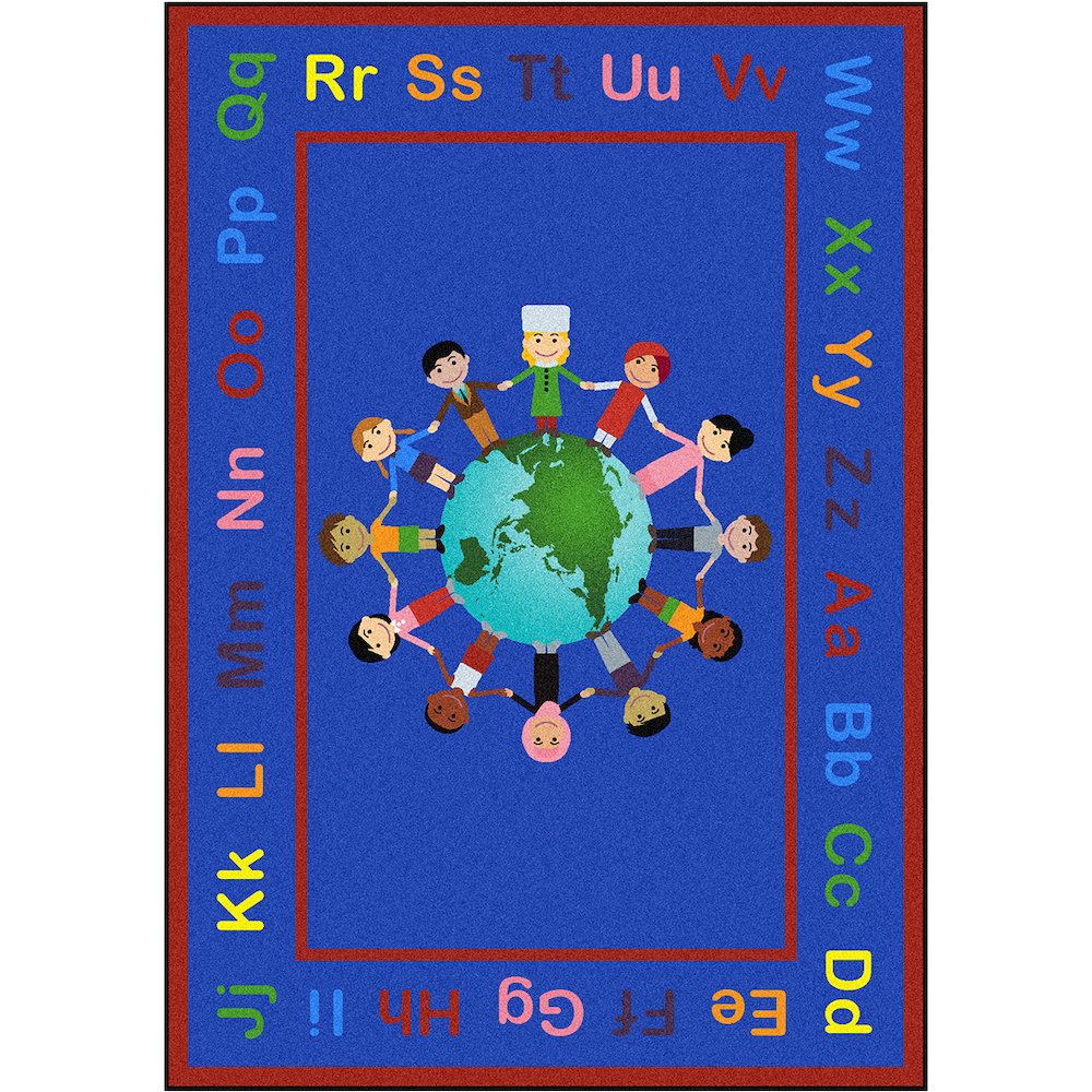 Kid Essentials A World of Friends 5'4" x 7'8" Area Rug in Color Multi